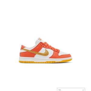 Nike Vibrant Orange and Gold Low-Top Sneakers